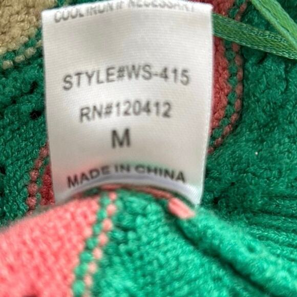 Cotton Candy Women Sleeveless Knit Halter Tank Top Green Boho Beach Size Medium - Picture 5 of 7